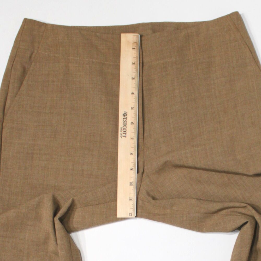 St. John Collection Beige Wide Leg Flare Pants Pockets Lagenlook Women Size 6 - Picture 7 of 8